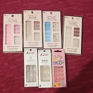 Kiss Glitter and Bare Nail Strips Set